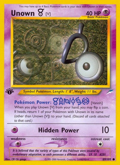 Unown [V] 89 — Neo Destiny