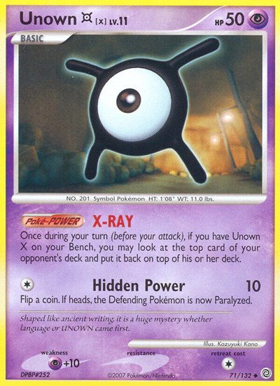Unown [X] 71 — Secret Wonders
