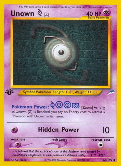 Unown [Z] 60 — Neo Destiny