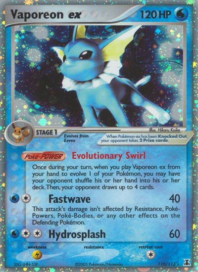 Vaporeon ex 110 — EX Delta Species