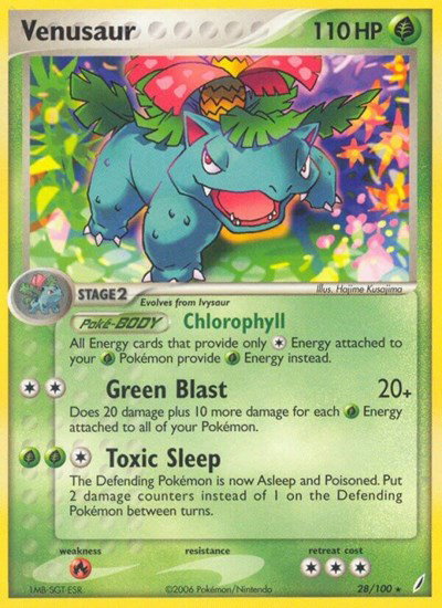 Venusaur 28 — EX Crystal Guardians