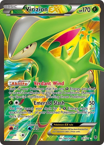 Virizion EX (Full Art) 96 — Plasma Blast
