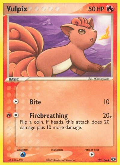 Vulpix 72 — EX Emerald