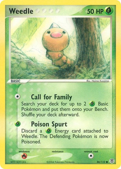 Weedle 86 — EX FireRed & LeafGreen