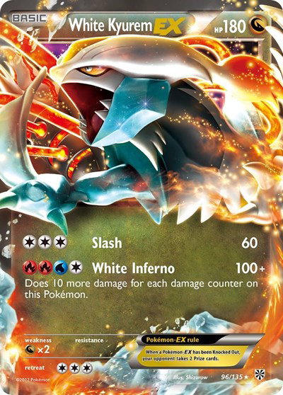 White Kyurem EX 96 — Plasma Storm