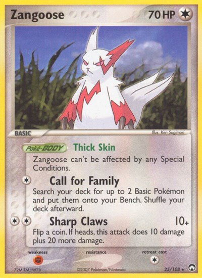 Zangoose 25 — EX Power Keepers
