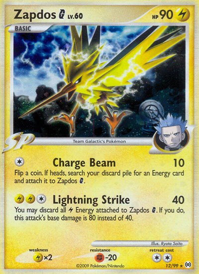 Zapdos G 12/99 — Platinum Arceus