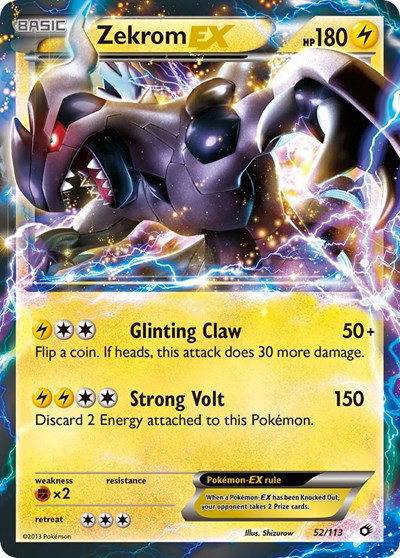 Zekrom EX 52 — Legendary Treasures