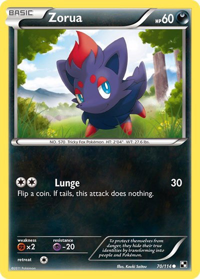 Zorua 70 — Black and White