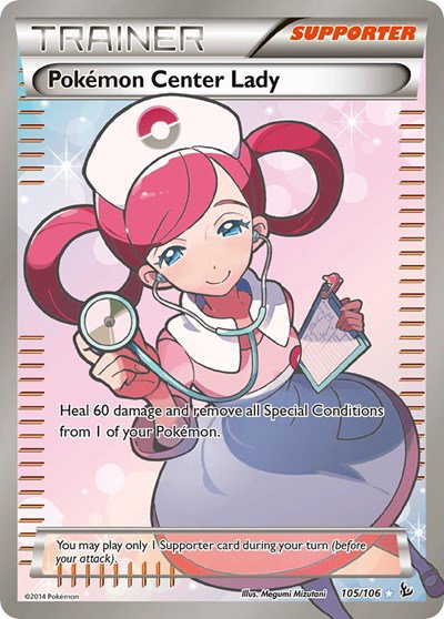Pokemon Center Lady (105 Full Art) 105 — Flashfire
