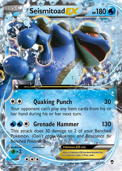 Seismitoad EX 20 — Furious Fists