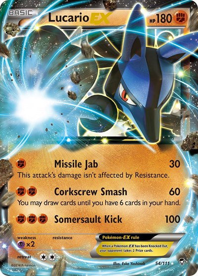 Lucario EX 54 — Furious Fists