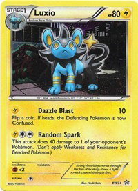 Luxio (Cracked Ice Holo) BW34 — Black and White Promos