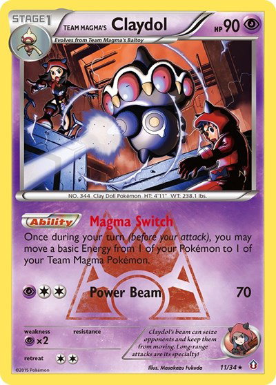 Team Magma's Claydol 11 — Double Crisis