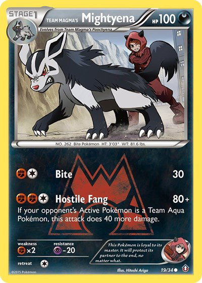 Team Magma's Mightyena 19 — Double Crisis
