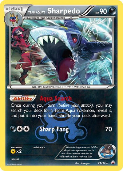 Team Aqua's Sharpedo 21 — Double Crisis