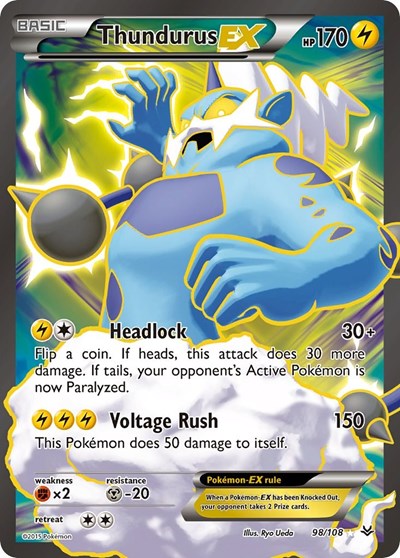 Thundurus EX (98 Full Art) 98 — Roaring Skies